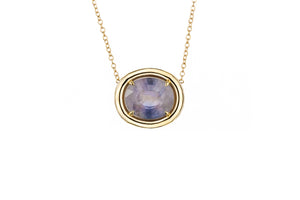 Color change Violet to Pink Untreated Natural Sapphire Pendant Necklace - S. Kind & Co
