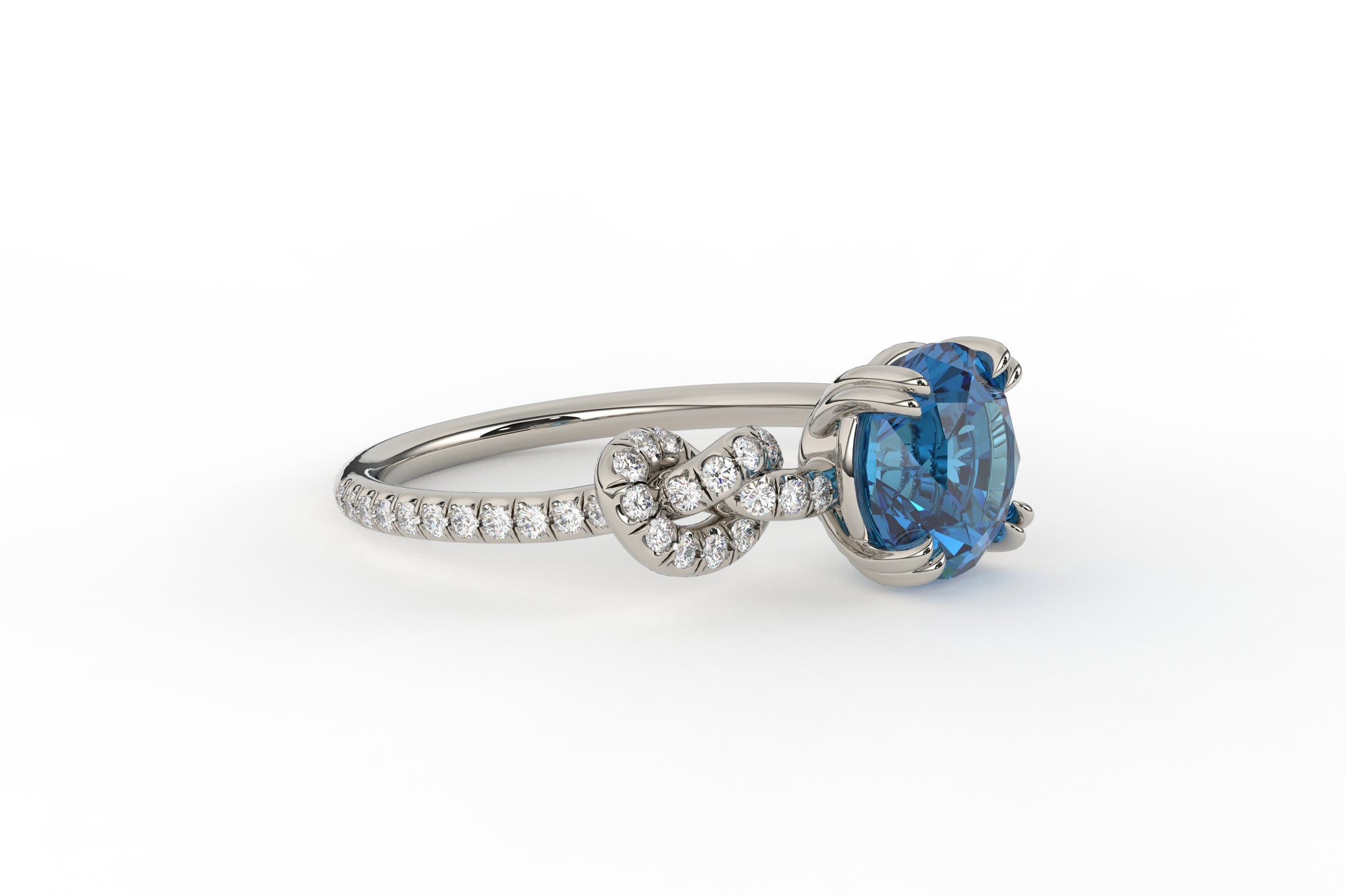 Montana Sapphire & Diamond Knot Ring - S. Kind & Co