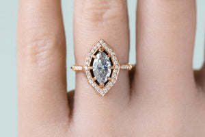 Grey Marquise Diamond Octagon Frame Ring - S. Kind & Co