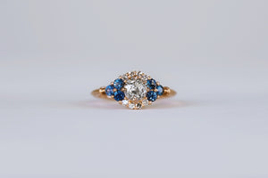 Antique Diamond Montana Sapphire Kali Ring - S. Kind & Co
