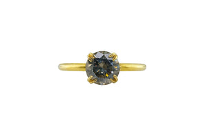 Fancy Colored Recycled Diamond Solitaire Engagement Ring - S. Kind & Co