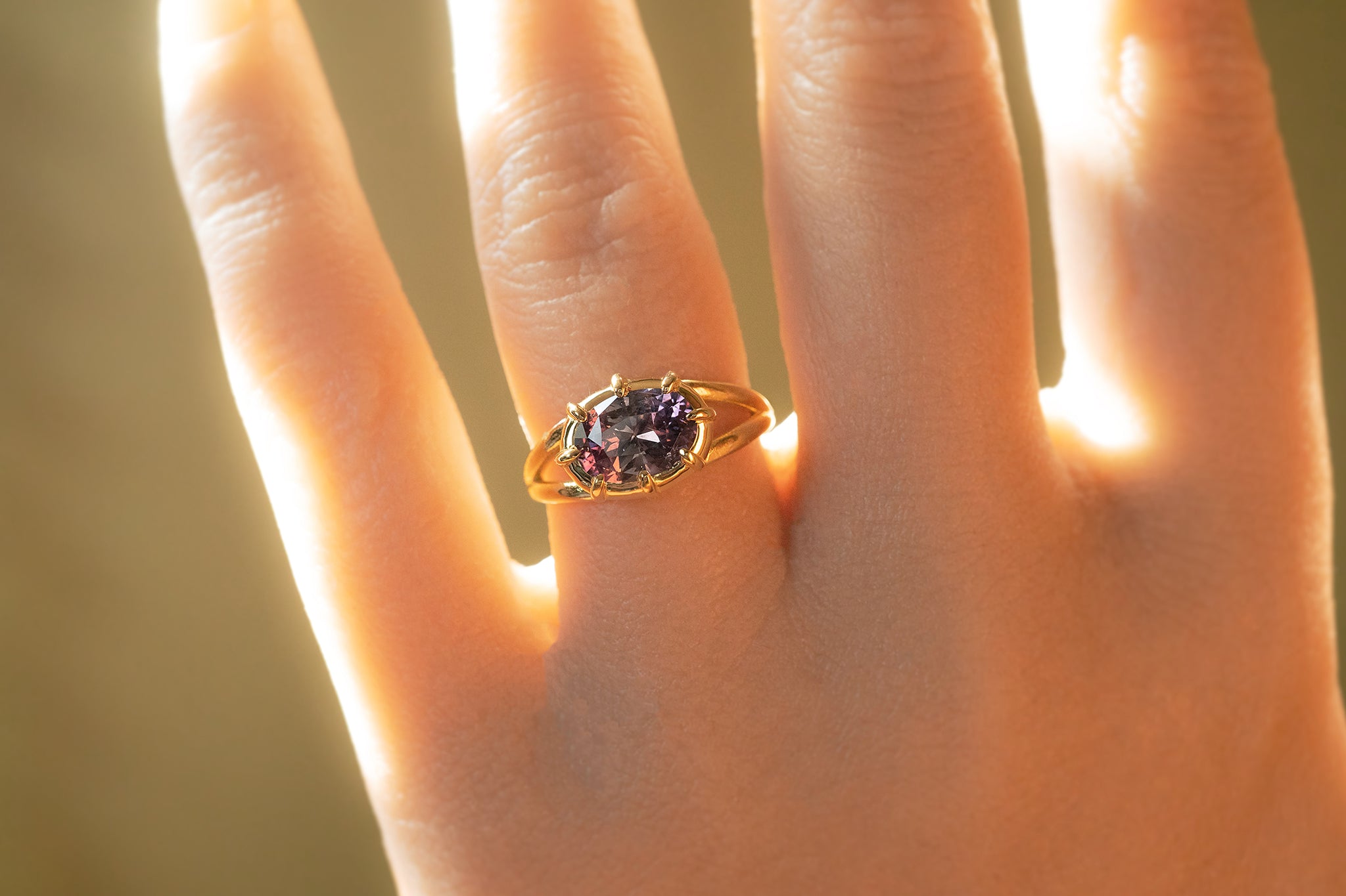 Untreated Purplish Pink Sapphire Ring - S. Kind & Co