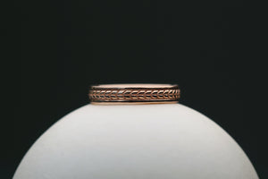 Wide Wheat Band Engraved - S. Kind & Co