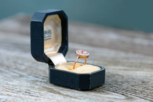 Morganite Octavia Canadian Diamond Halo Ring - S. Kind & Co