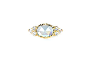 Oval Rose Cut Montana Sapphire Ring - S. Kind & Co