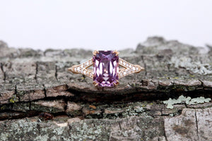 Spinel Rose Gold Deco Olana Ring - S. Kind & Co