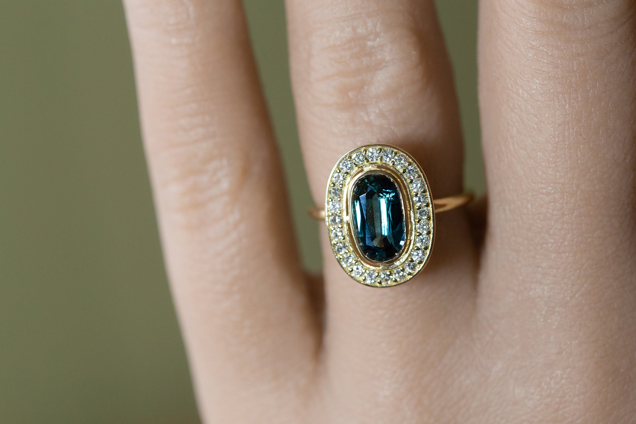 Regal Sapphire Diamond Frame Ring - S. Kind & Co