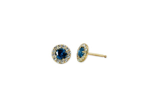 Montana Sapphire & Diamond Stud Earrings - S. Kind & Co