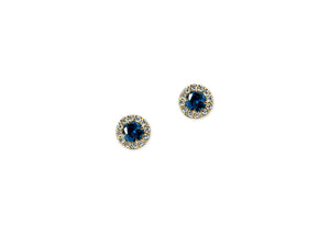 Montana Sapphire & Diamond Stud Earrings - S. Kind & Co