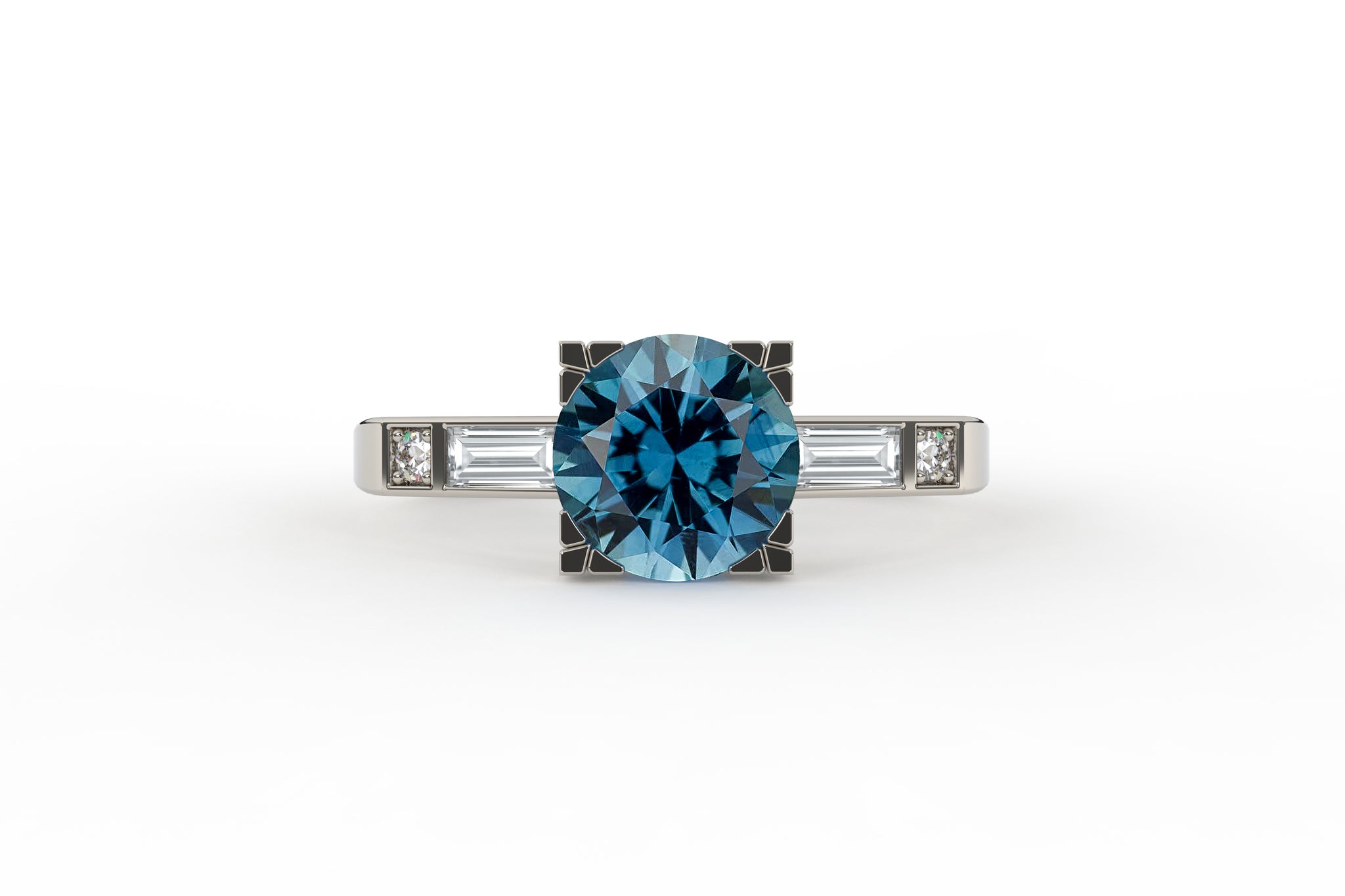 Montana Sapphire and Diamond Art Deco Dorothea Ring - S. Kind & Co