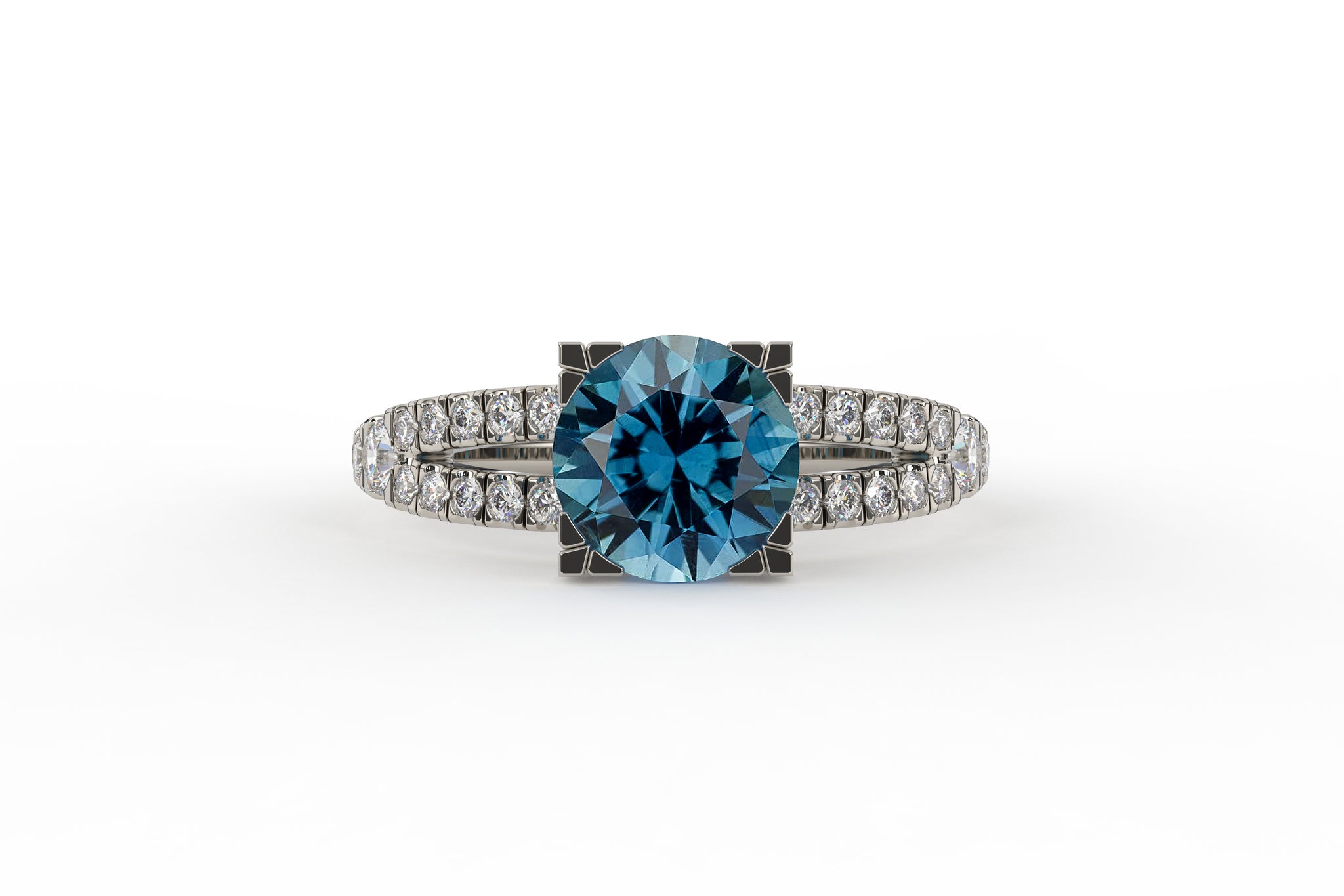 Montana Sapphire and Diamond Art Deco Eleanor Ring - S. Kind & Co