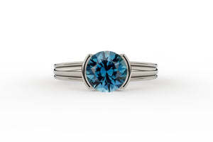 Montana Sapphire Art Deco Solitaire Isadora Ring - S. Kind & Co