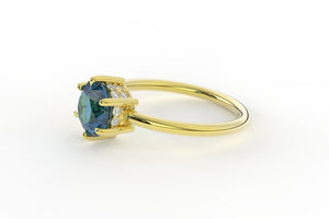 Montana Sapphire & Diamond Gallery Lucinda Ring - S. Kind & Co