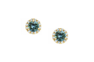 Teal Montana Sapphire Earrings