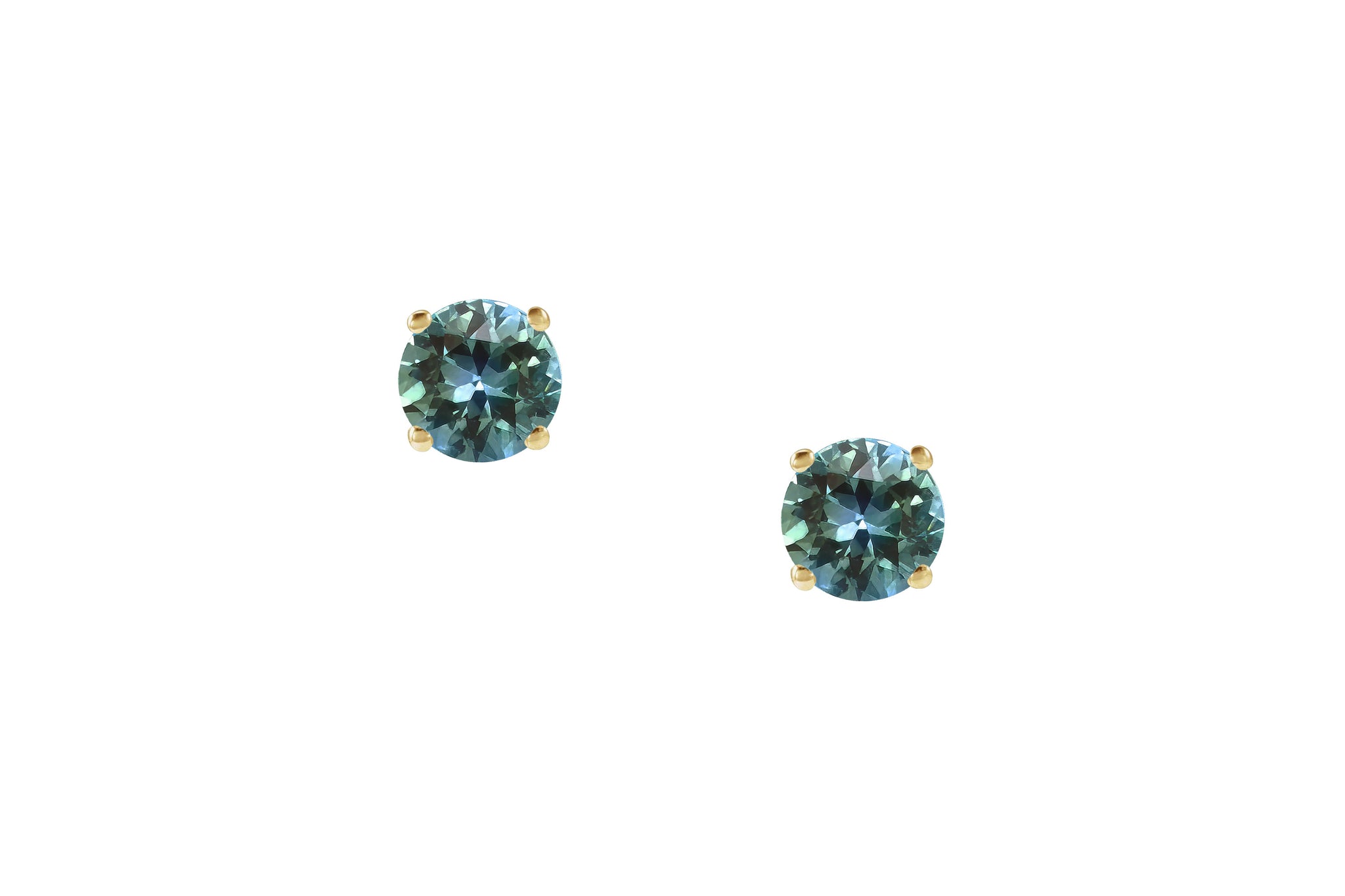 Teal Montana Sapphire Earrings