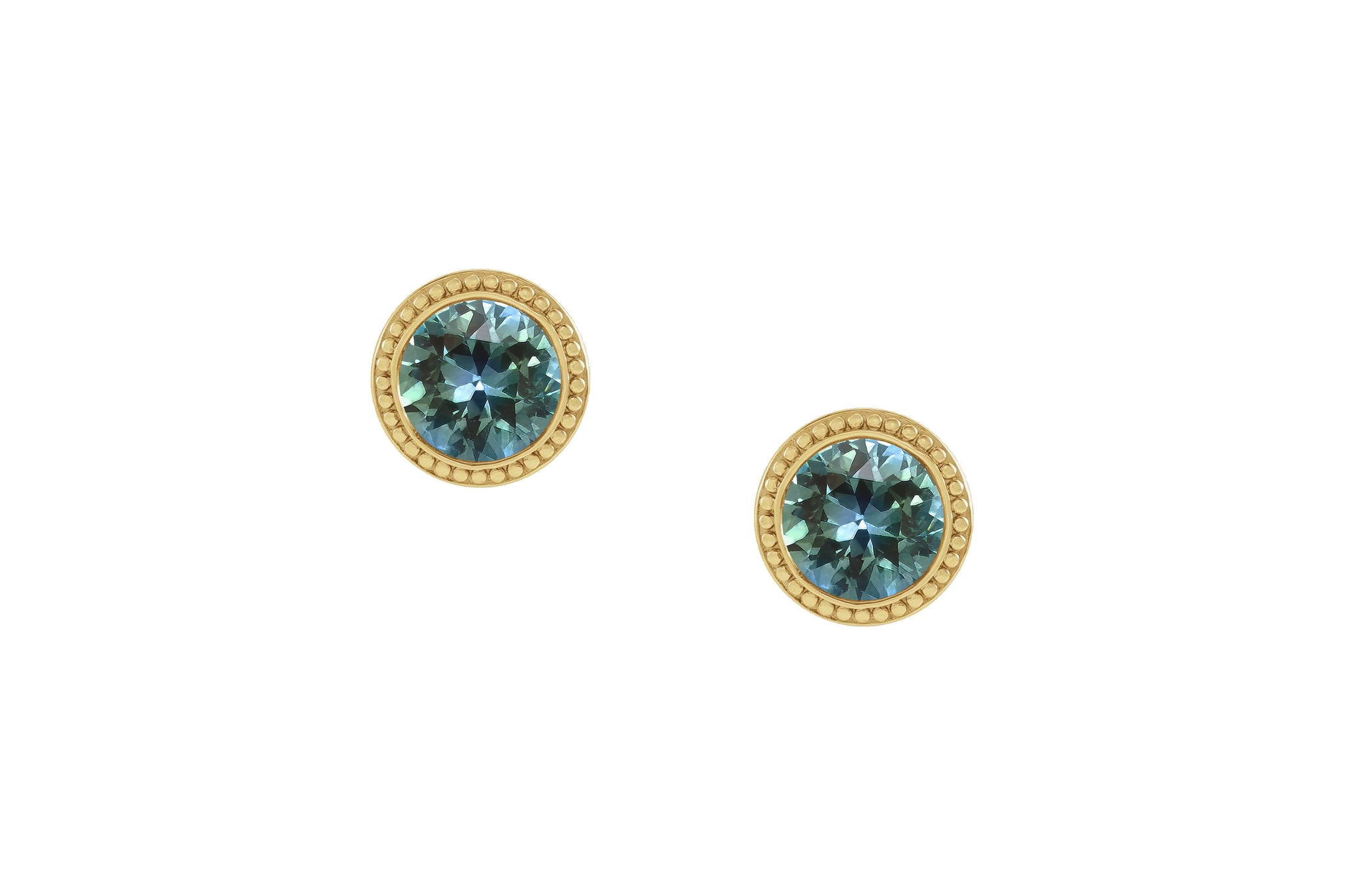 Teal Montana Sapphire Earrings