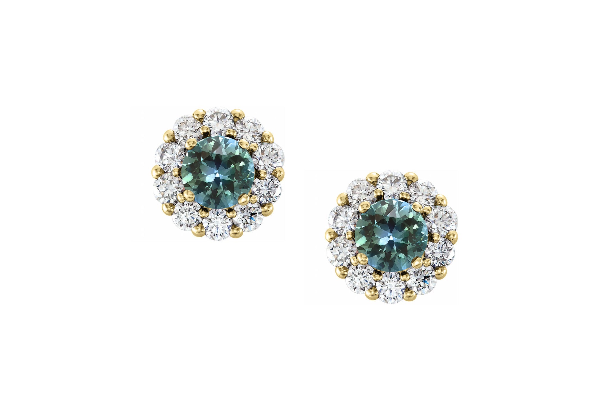 Teal Montana Sapphire Earrings