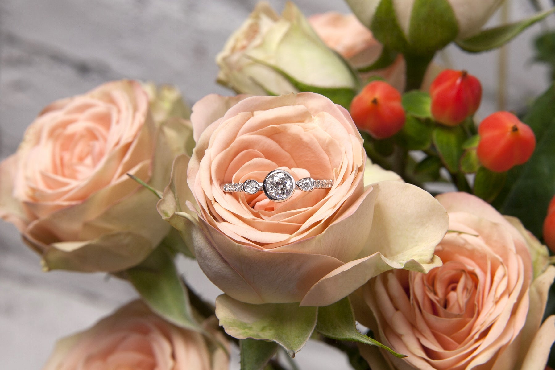 Glowing Old European Cut Antique Diamond Ring - S. Kind & Co