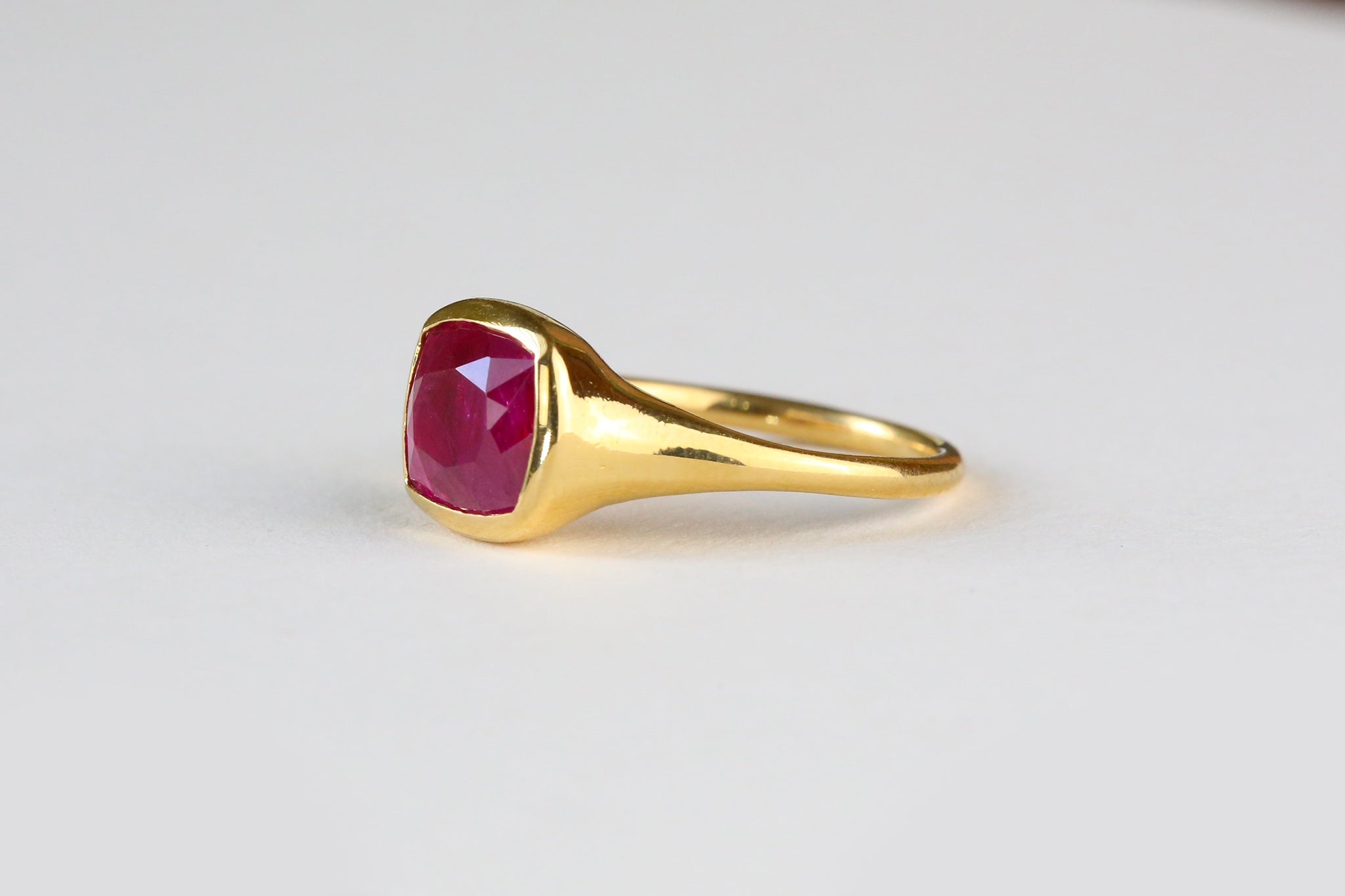 22k Gold Ruby Signet Ring - S. Kind & Co