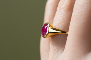 22k Gold Ruby Signet Ring - S. Kind & Co
