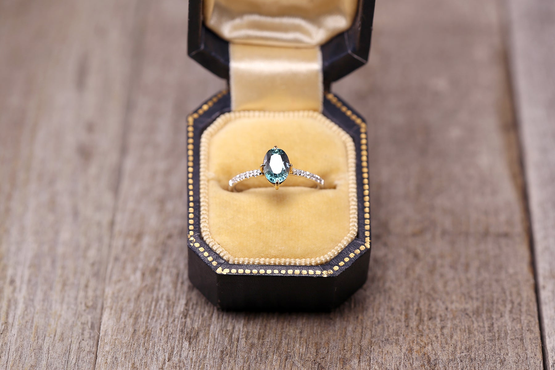 Elongated Oval Montana Sapphire Ring - S. Kind & Co