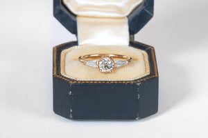 Blushing Three Stone Vintage Diamond Farryn Ring - S. Kind & Co