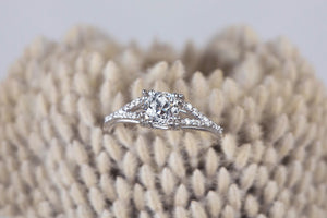 Minimal Antique Old European Cut Diamond Floriana Ring - S. Kind & Co