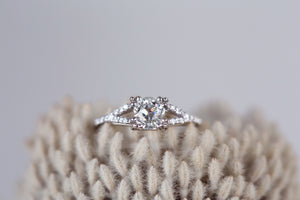 Minimal Antique Old European Cut Diamond Floriana Ring - S. Kind & Co