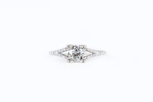 Minimal Antique Old European Cut Diamond Floriana Ring - S. Kind & Co