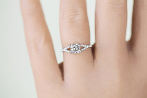 Minimal Antique Old European Cut Diamond Floriana Ring - S. Kind & Co