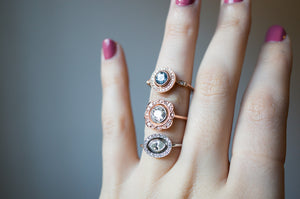 Rosette Diamond Flower Engagement Ring - S. Kind & Co