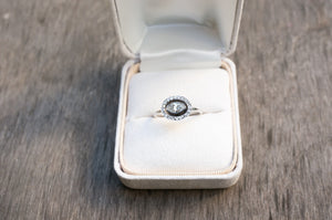 Marquise Halo Diamond Engagement RIng - S. Kind & Co