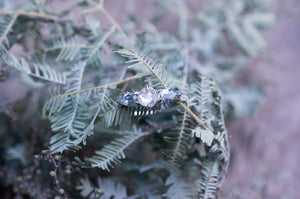 Rose Cut Diamond and Sapphire Engagement Ring - S. Kind & Co