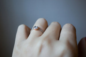 Half Carat Rose Gold Bezel Diamond Engagement Ring - S. Kind & Co