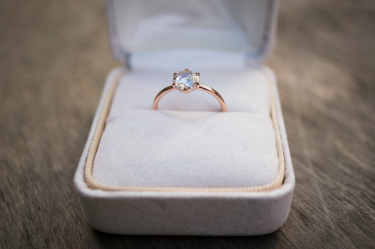 Rose Gold Vintage Diamond Engagement Ring - S. Kind & Co