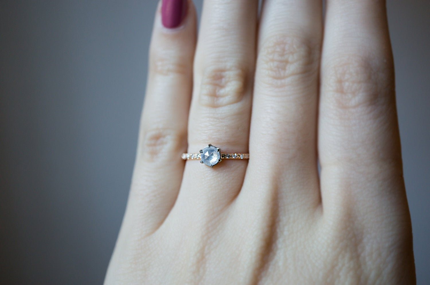 Rose Cut Diamond Collet Engagement Ring - S. Kind & Co