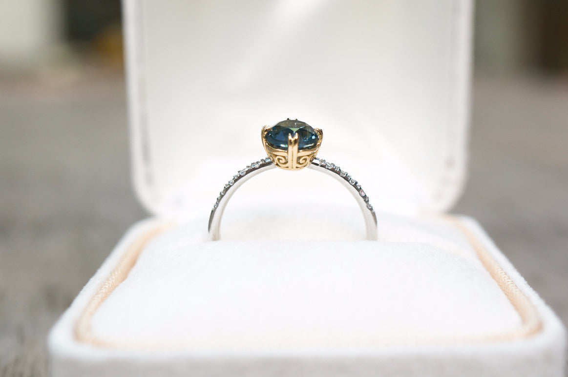 Opus Montana Sapphire Solitaire Engagement Ring - S. Kind & Co
