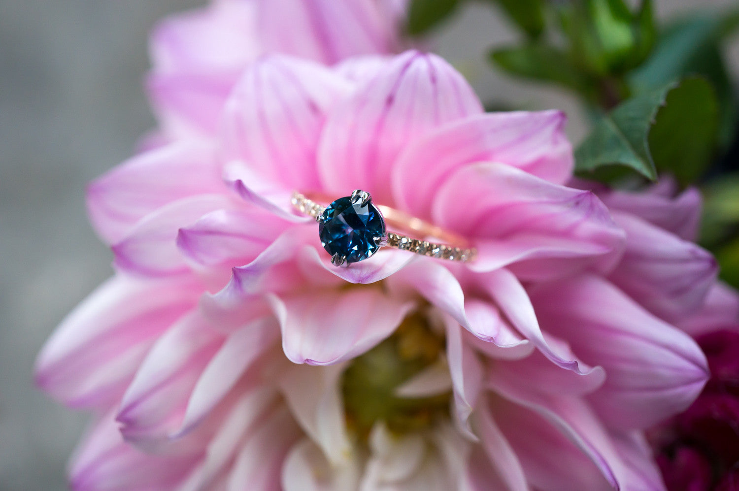 Sapphire Collet Engagement Ring - S. Kind & Co
