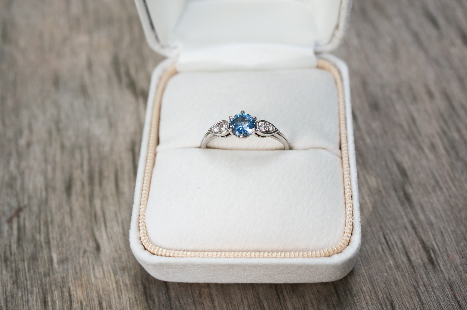 Sky Blue Montana Sapphire and Diamond Ring - S. Kind & Co