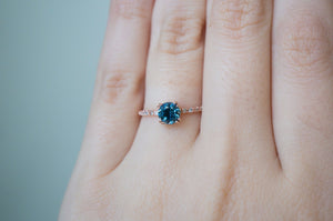 Sky Blue Montana Sapphire Solitaire Engagement Ring - S. Kind & Co