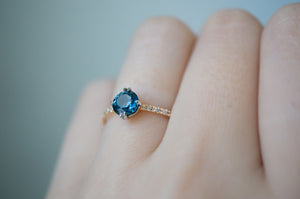 Sapphire Collet Engagement Ring - S. Kind & Co