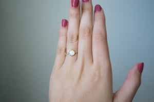 Nellie Opal and Diamond Engagement Ring - S. Kind & Co