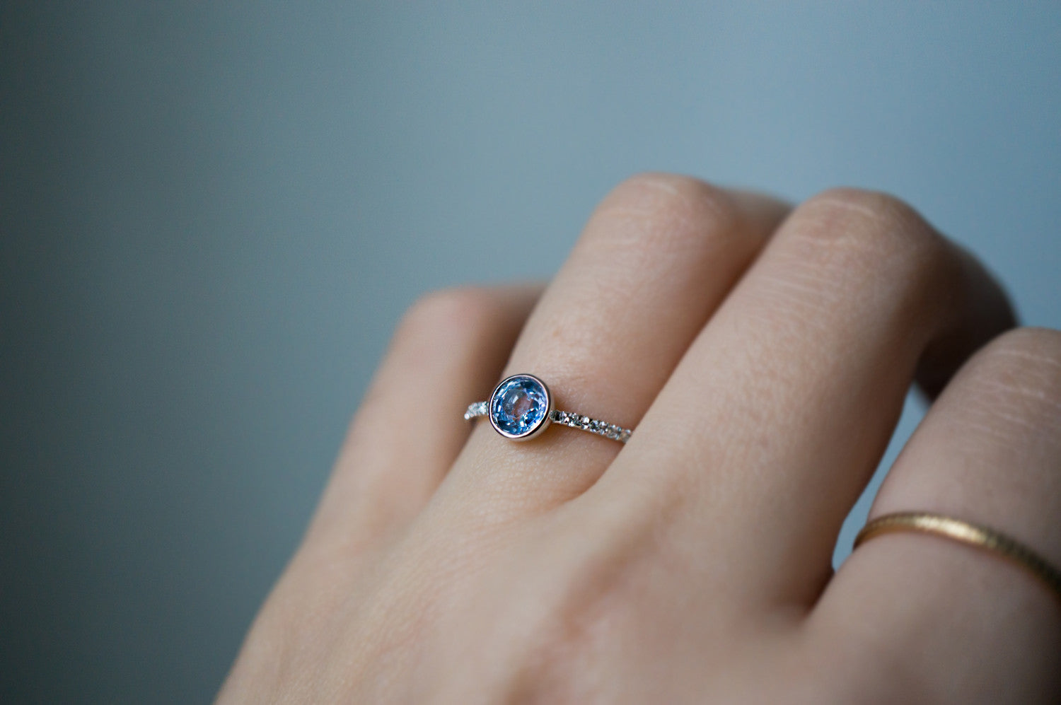 Pale Violet Blue Montana Sapphire Ring - S. Kind & Co