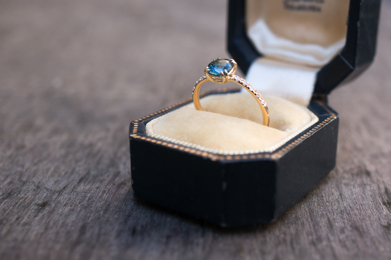 Classic Blue Green Montana Sapphire Solitaire – Kind Co