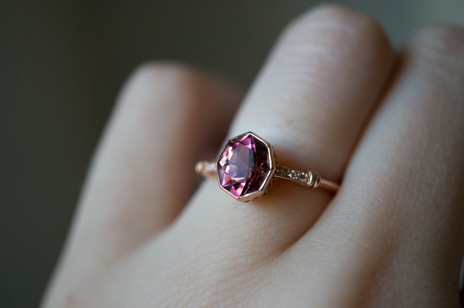 Perfect Pink California Tourmaline Ring - S. Kind & Co