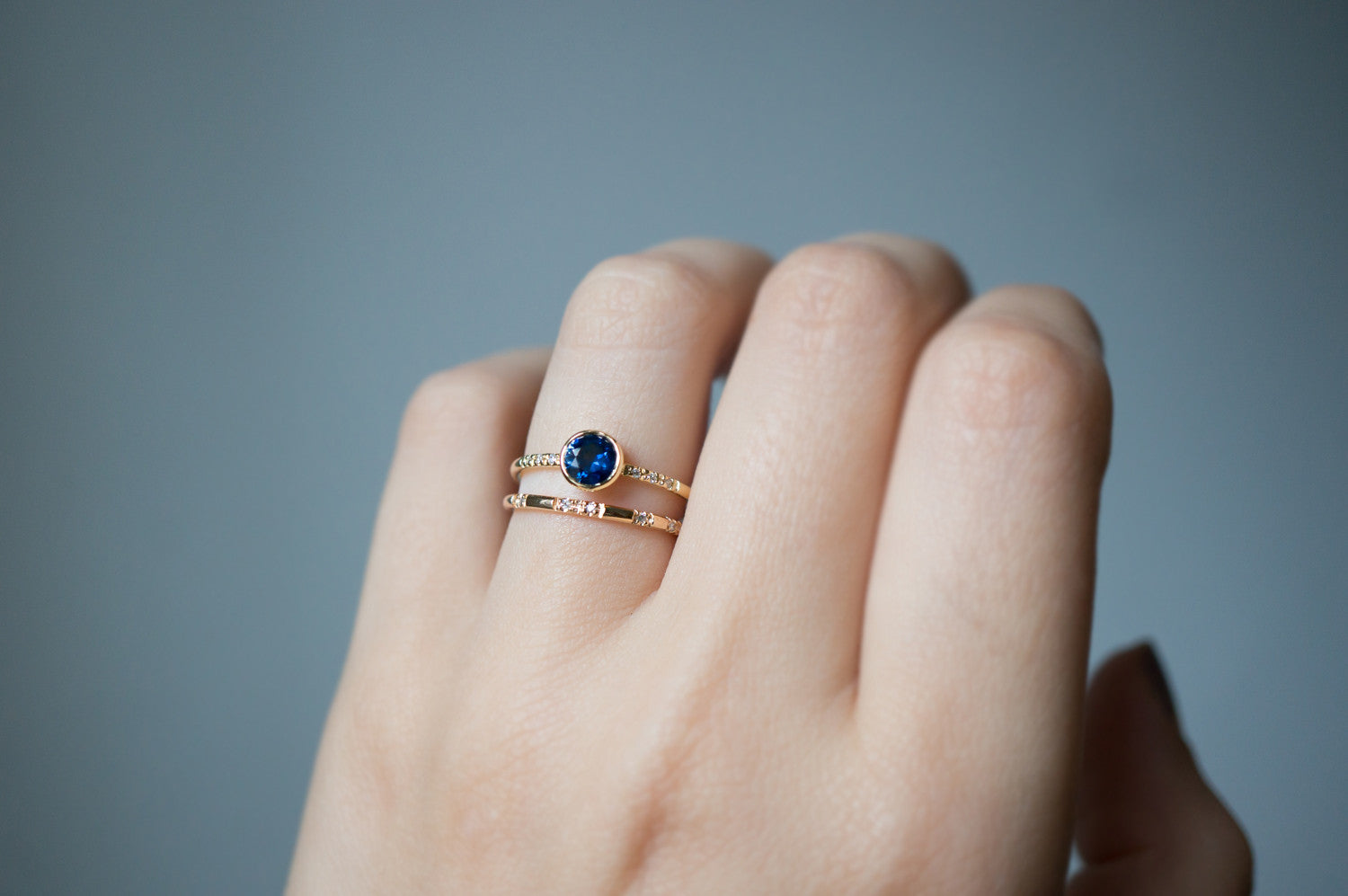 Deep Blue Montana Sapphire Engagement Ring - S. Kind & Co