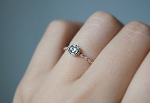 Daisy Old Mine Cut Two Tone Diamond Ring - S. Kind & Co