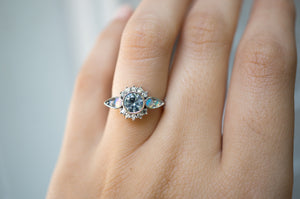 Snow Queen Montana Sapphire, Diamond, and Opal Ring - S. Kind & Co