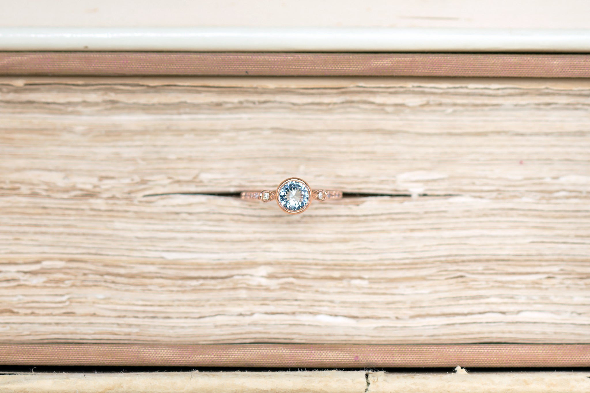 Rose Gold Maine Aquamarine Ady Ring - S. Kind & Co