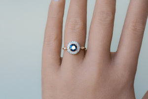Vintage Sapphire Halda Engagement Ring - S. Kind & Co